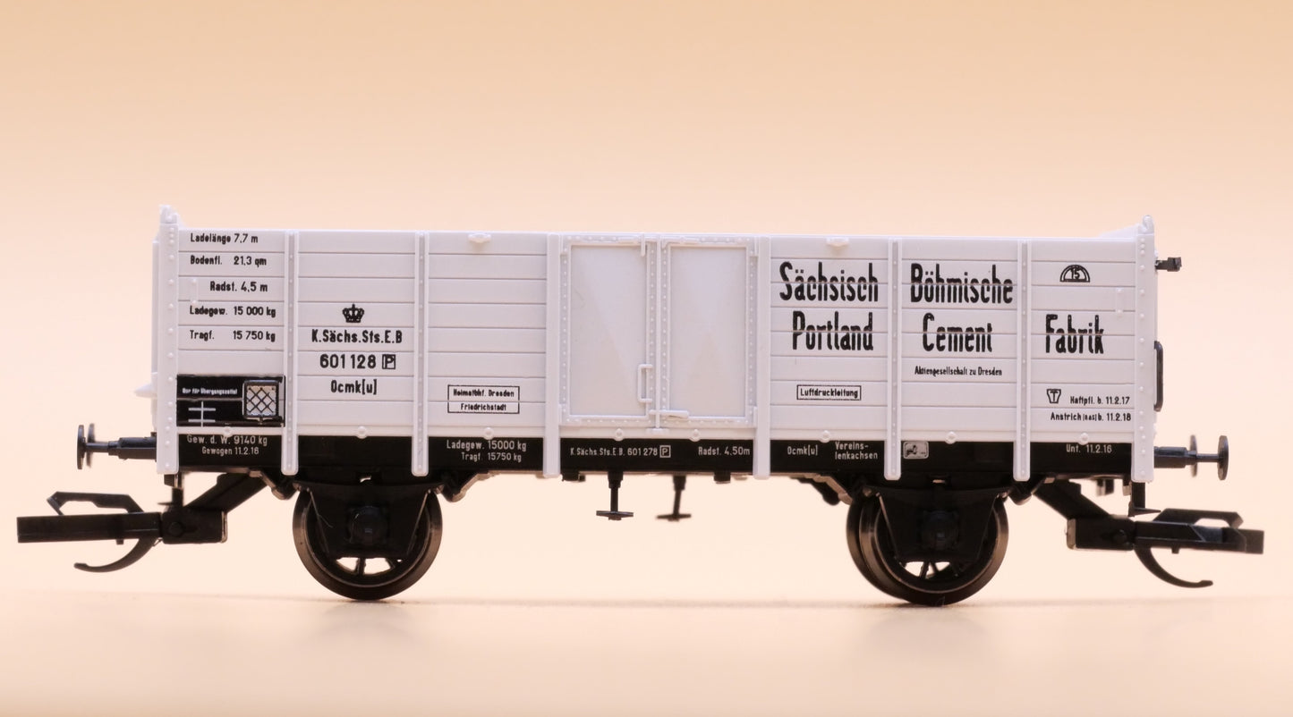 Set offene Güterwagen Portland-Cement