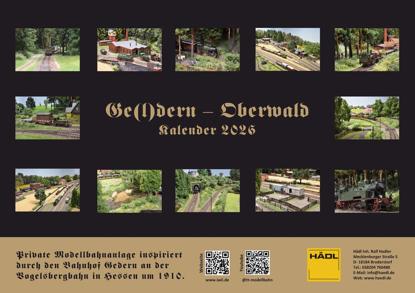 Modellbahn-Kalender 2026 | Ge(l)dern – Oberwald