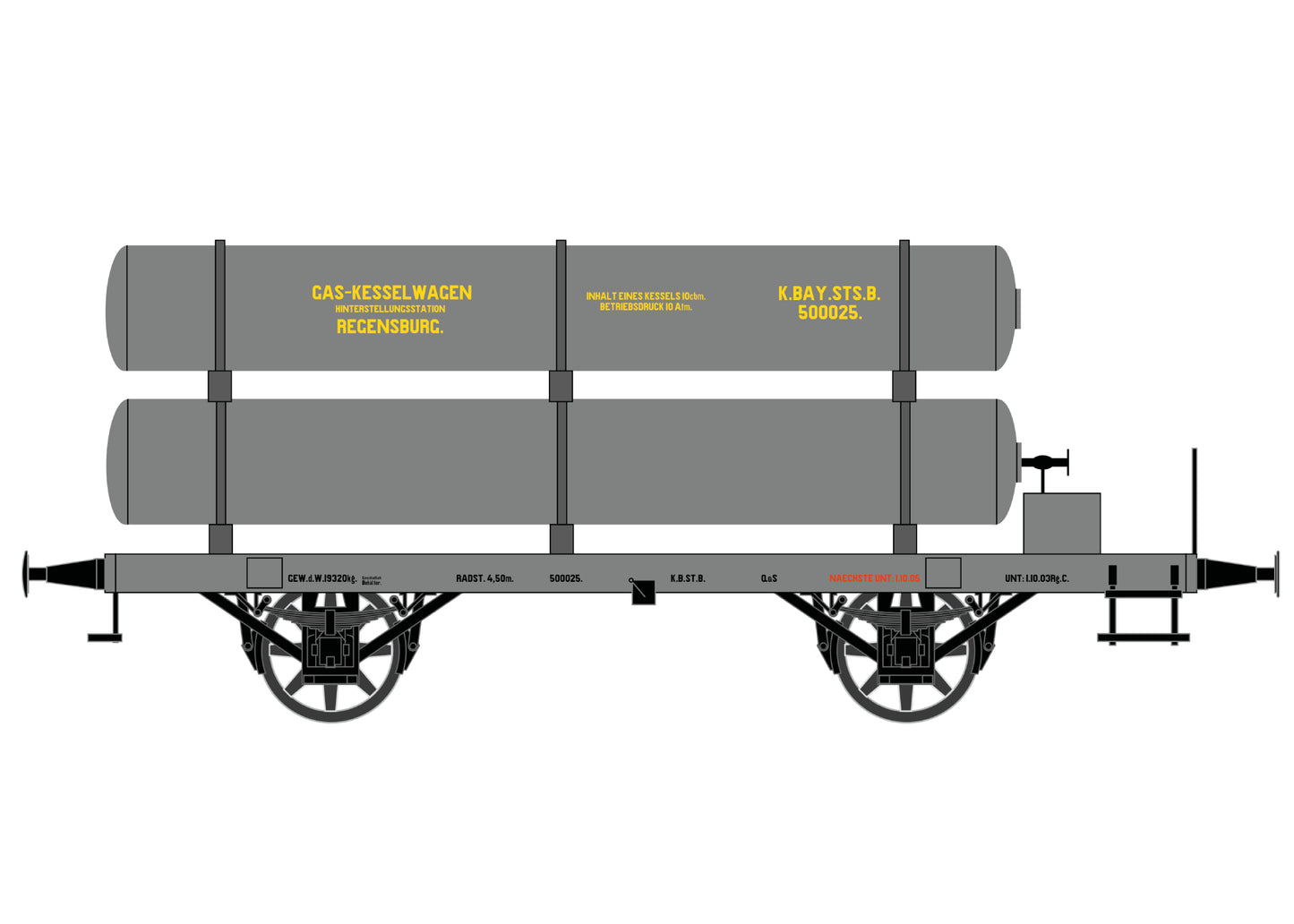 [Vorbestellung] Leuchtgas-Kesselwagen der K.Bay.Sts.E.B.