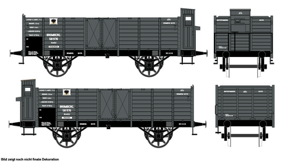 [Vorbestellung] Güterwagenset 2 offene Güterwagen KPEV