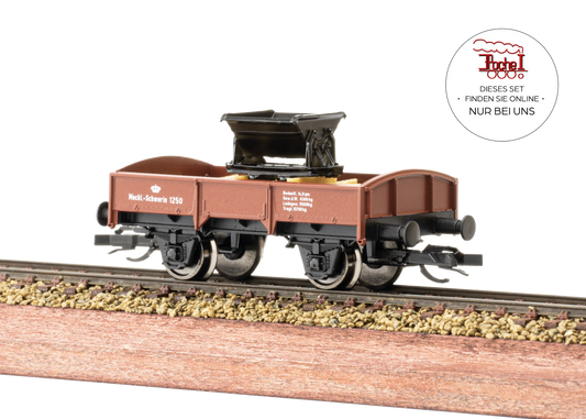 Flachwagen mit Lore auf Transportgestell MFFE