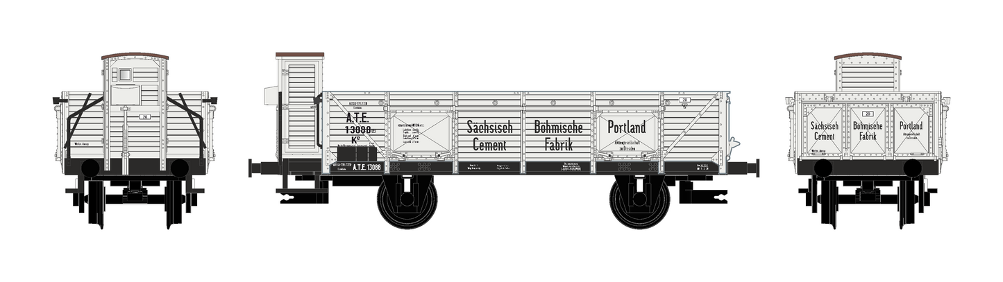 Offene Wagen der Sächsisch-Böhmischen Portland-Cement-Fabrik, 2er-Set