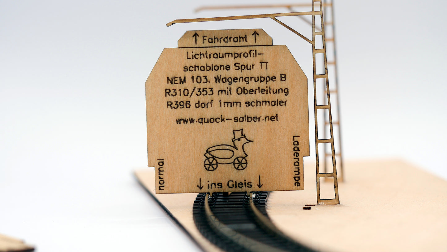 Lichtraumprofil-Schablonen
