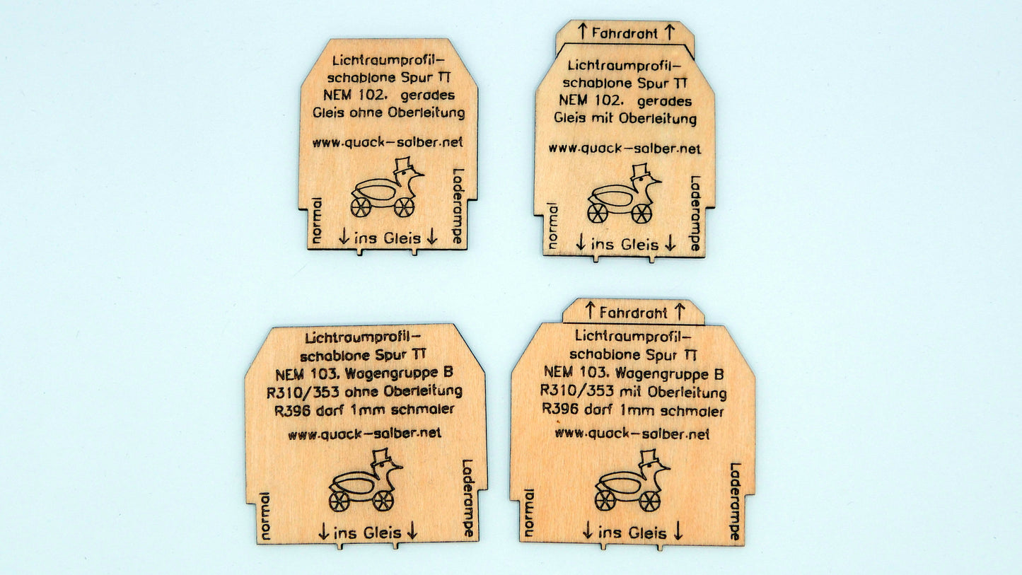 Lichtraumprofil-Schablonen